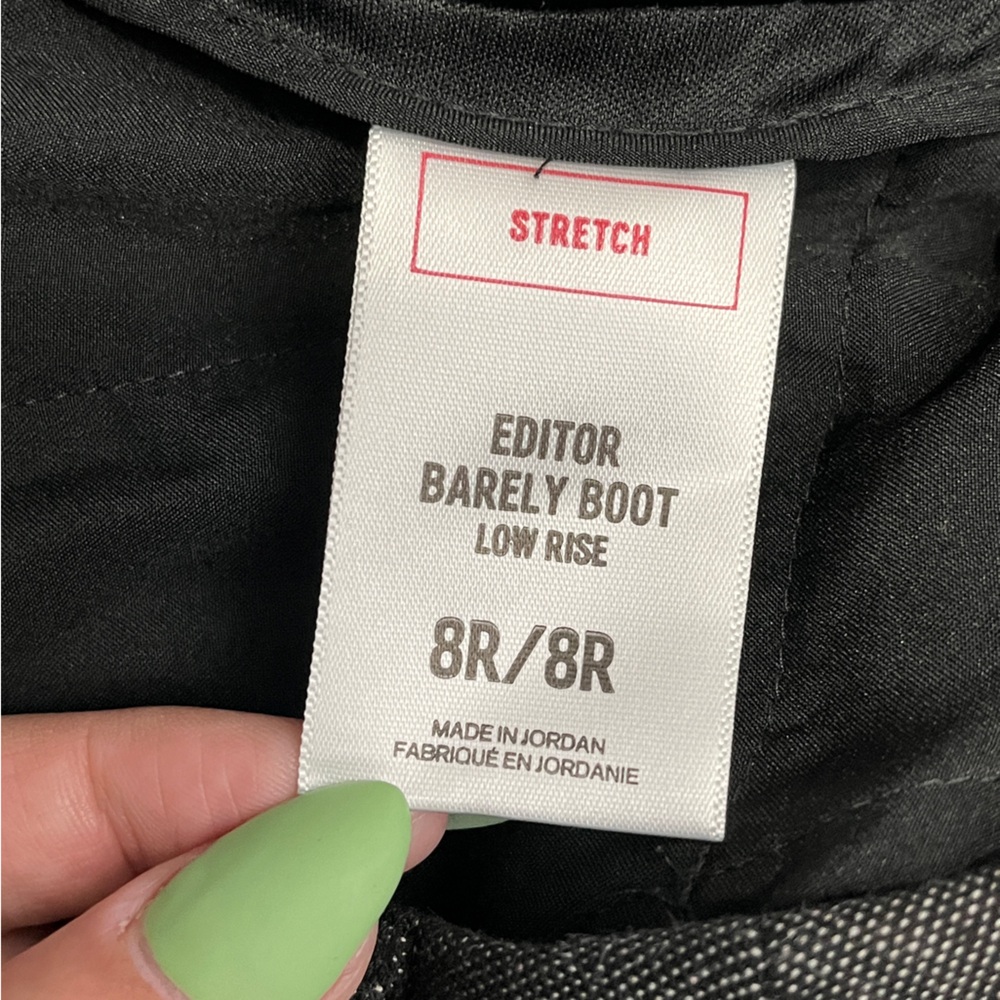 Express Editor Barely Boot Low Rise Charcoal Trousers 8R - Picture 8 of 9